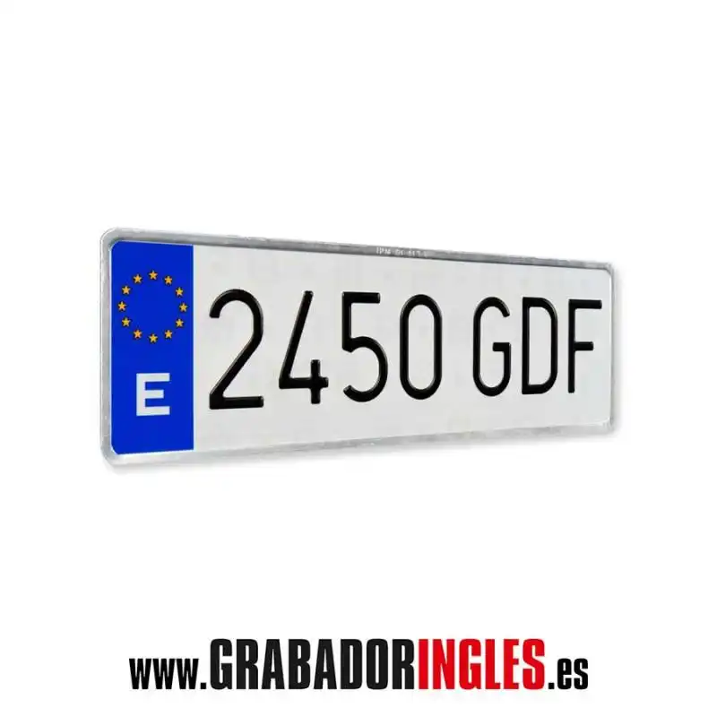 Matr�cula aluminio coche 