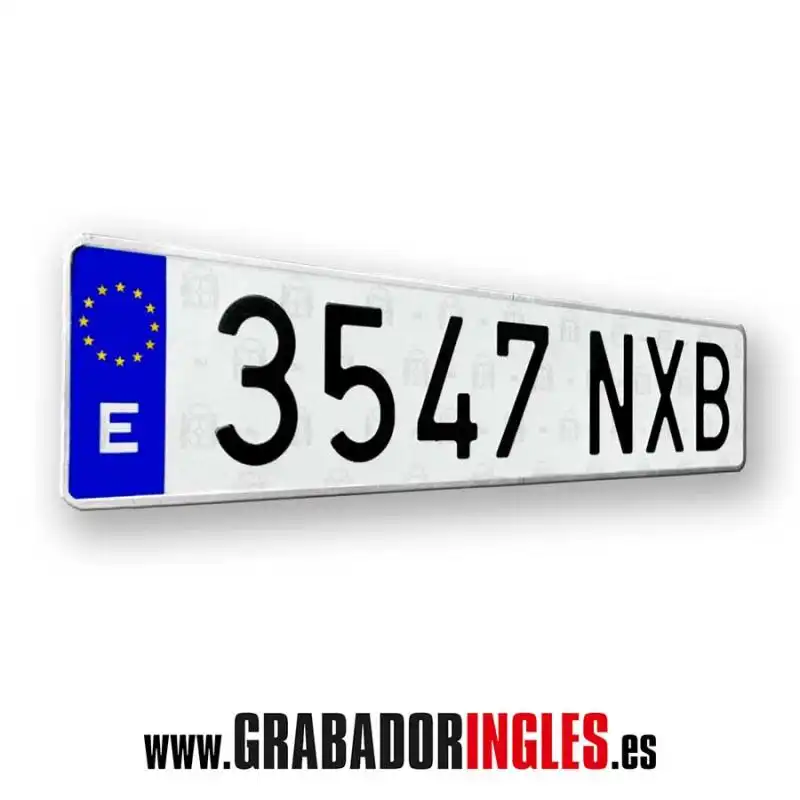 Matr�cula coche aluminio