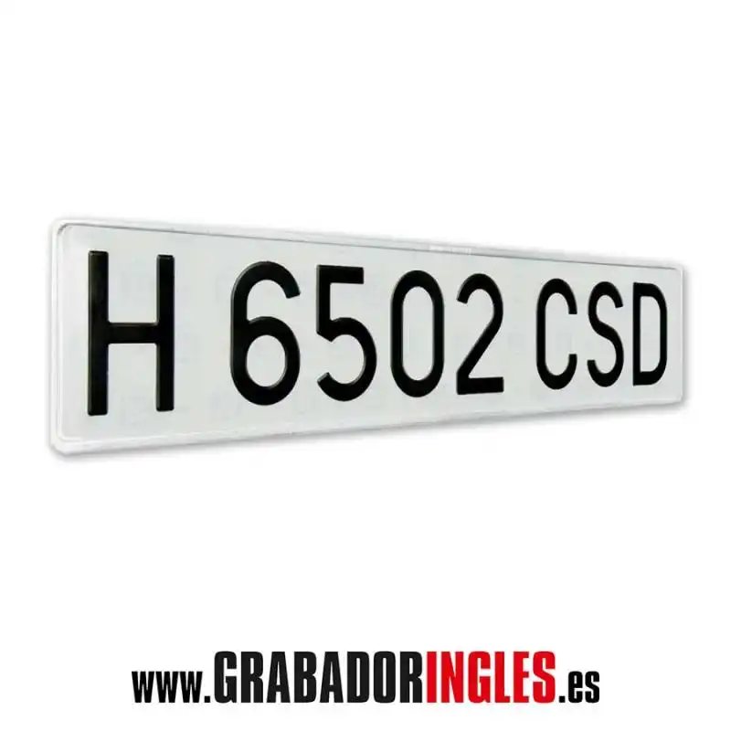 Matr�cula hist�rica coche