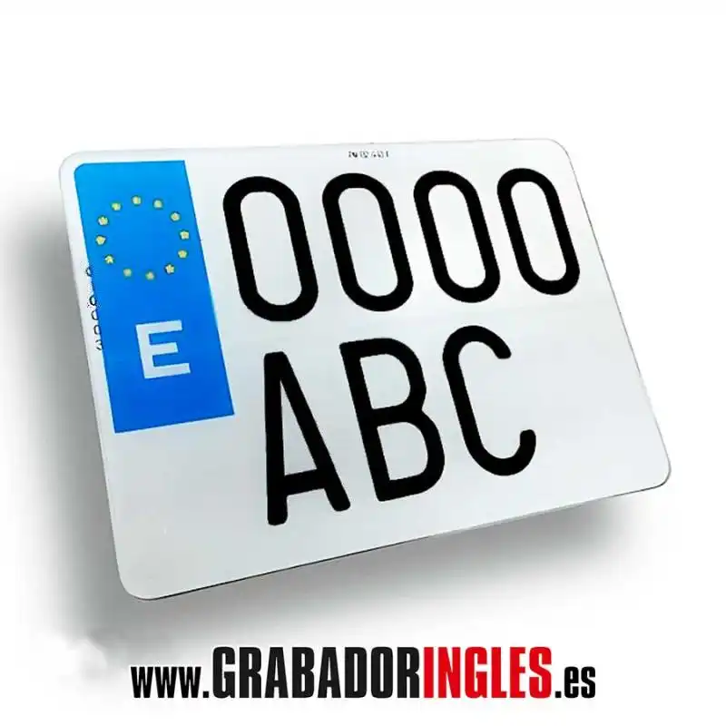 Matr�cula metacrilato moto