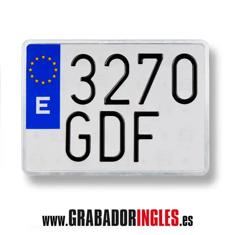 Matr�cula moto aluminio