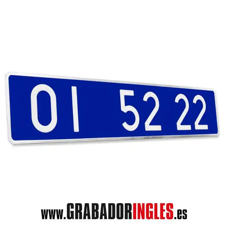 Matr�cula aluminio coche 
