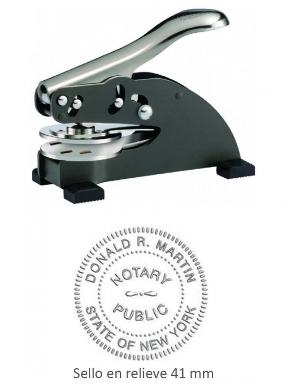 Palanca sello en seco ED 41 mm. - Palanca sello en seco para marcar en relieve papeles de hasta 250 gr.
