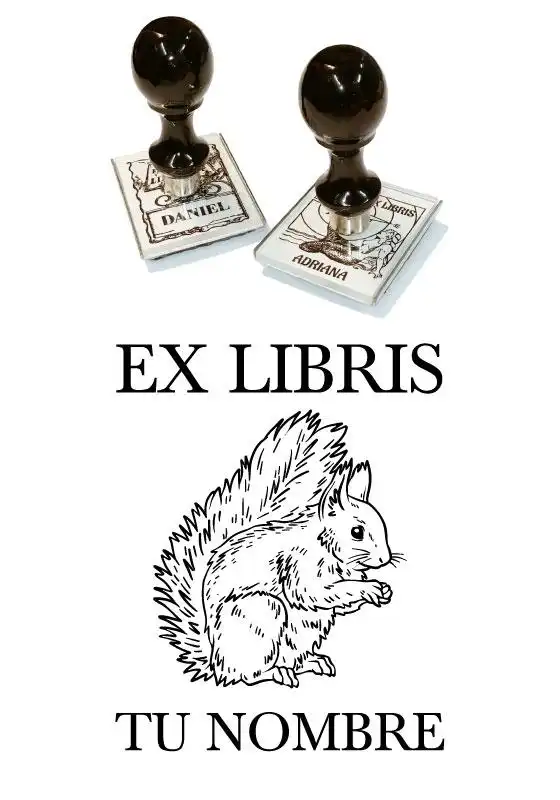 Sello Exlibris Ardilla