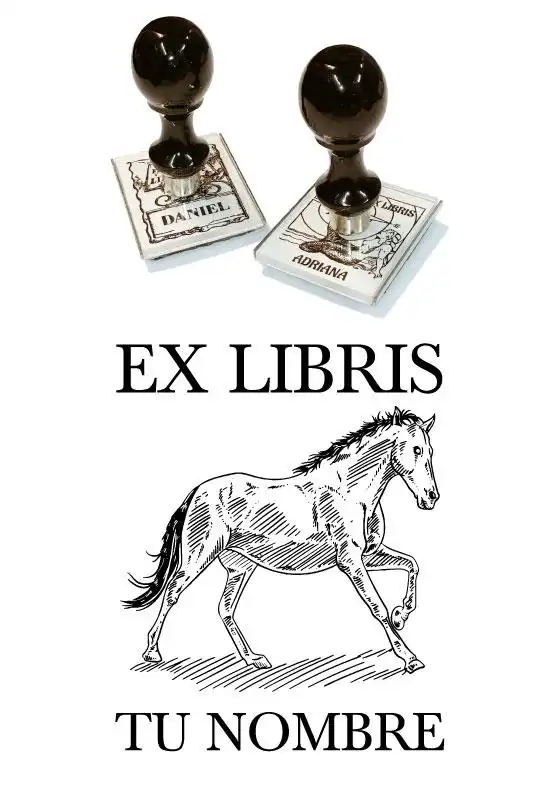 Sello Exlibris Caballo