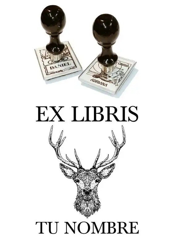 Sello Exlibris Ciervo