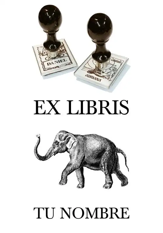Sello Exlibris Elefante