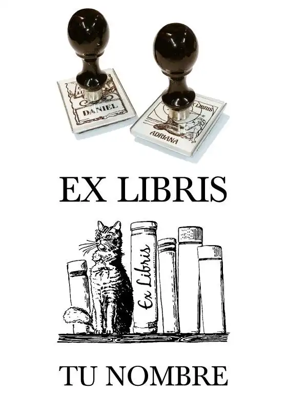 Sello Exlibris Gato