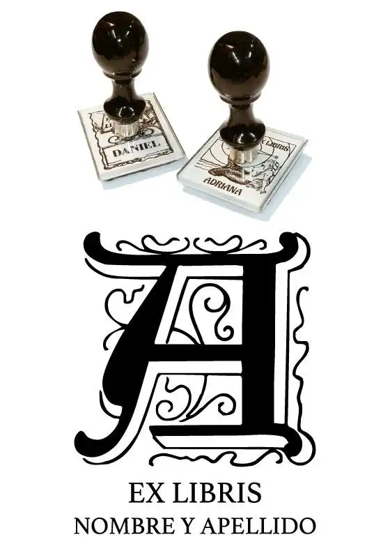 Sello Exlibris Letra A Genzsch
