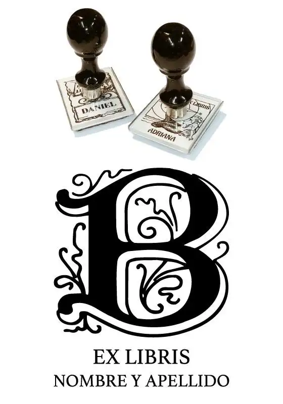 Sello Exlibris Letra B Genzsch
