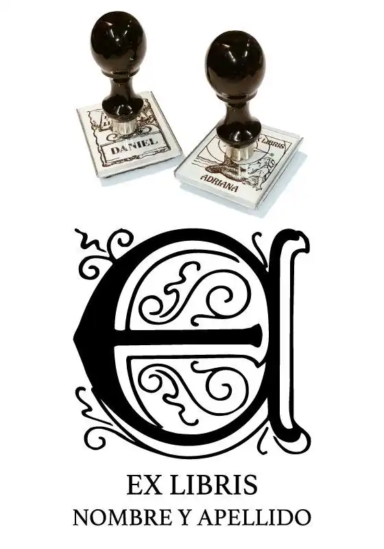 Sello Exlibris Letra E Genzsch