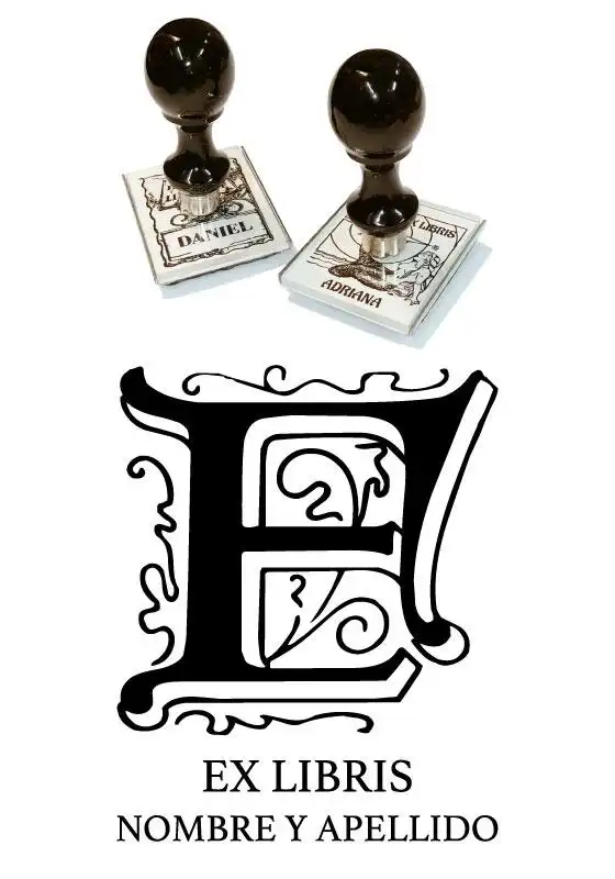 Sello Exlibris Letra F Genzsch