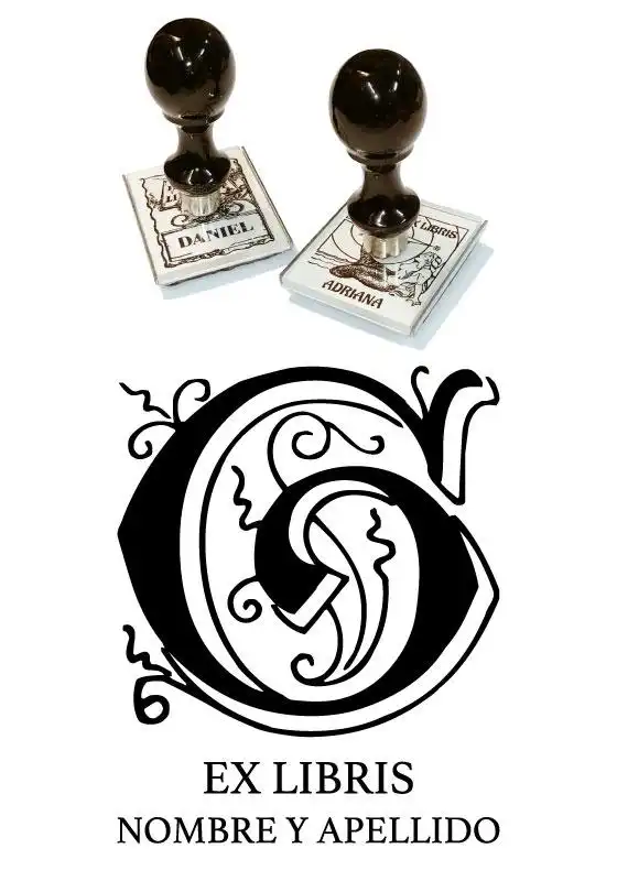 Sello Exlibris Letra G Genzsch