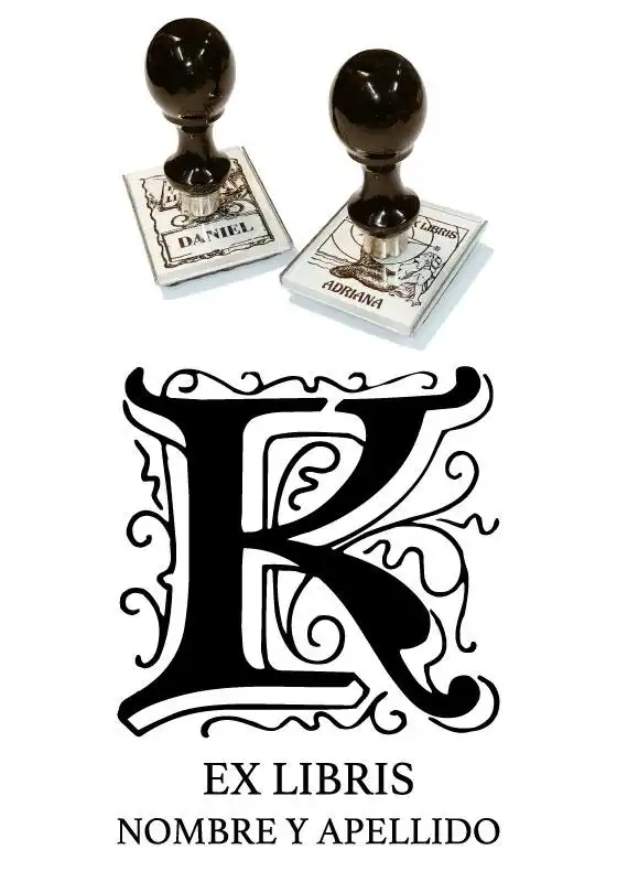 Sello Exlibris Letra K Genzsch