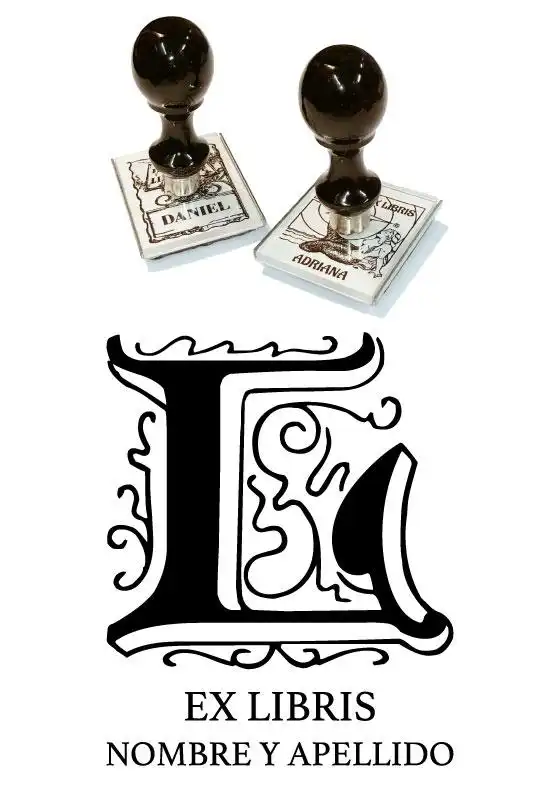 Sello Exlibris Letra L Genzsch