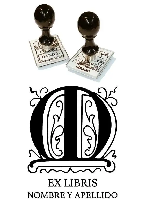 Sello Exlibris Letra M Genzsch