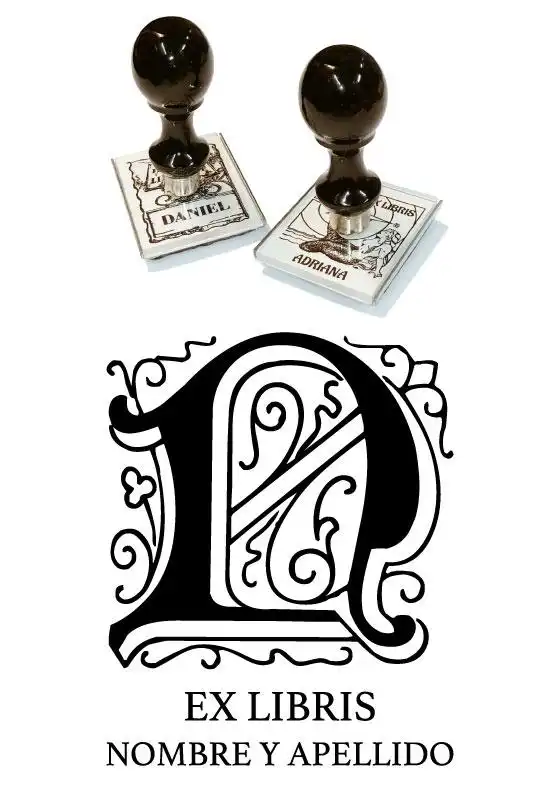 Sello Exlibris Letra N Genzsch