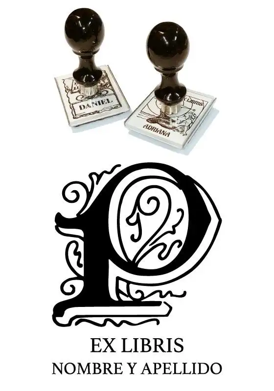 Sello Exlibris Letra P Genzsch