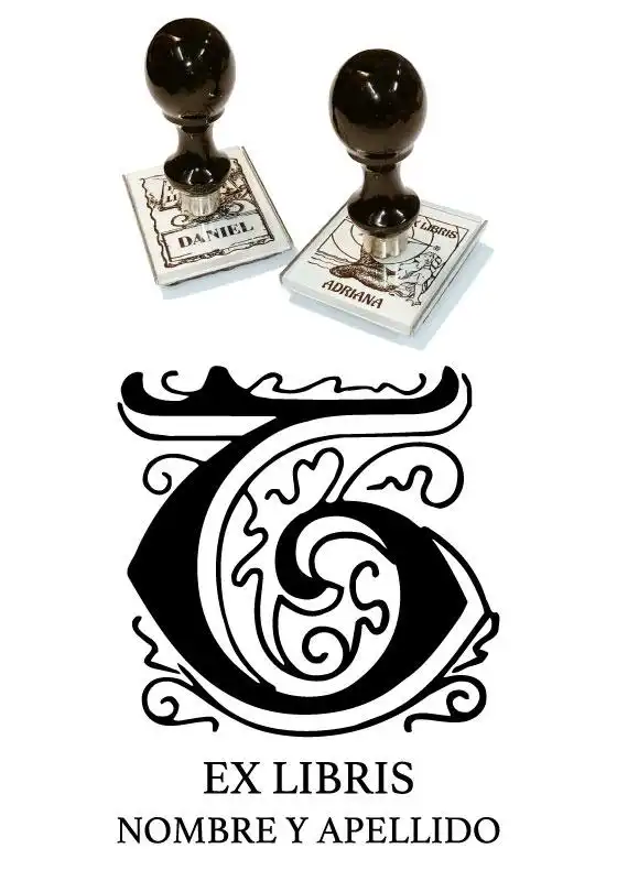 Sello Exlibris Letra T Genzsch