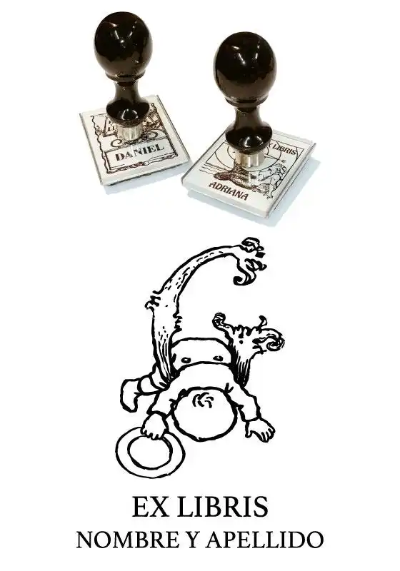 Sello Exlibris Infantil Letra G