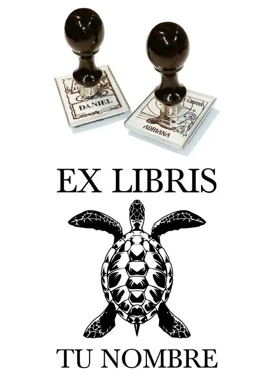 Sello Exlibris Tortuga