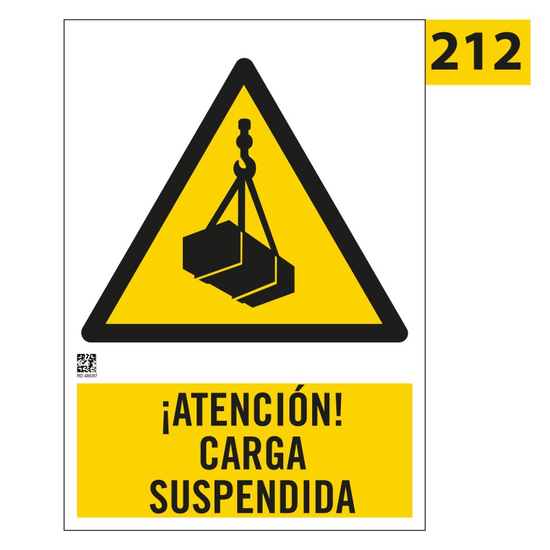 Seal Atencin Carga Suspendida 212 - SEAL PELIGRO ESPACIO CONFINADO

Seal de advertencia de peligro con pictograma y texto de Atencin Carga Suspendida.

Las seales se fabrican con proteccin UV y tratamiento antigrafiti.

Disponible en PVC y aluminio.

Medida 210x297 mm.