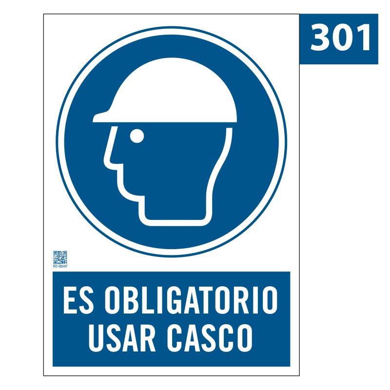 Señal es Obligatorio usar Casco 301