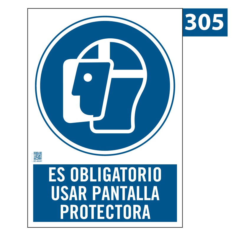 Señal es Obligatorio usar Pantalla Protectora 305