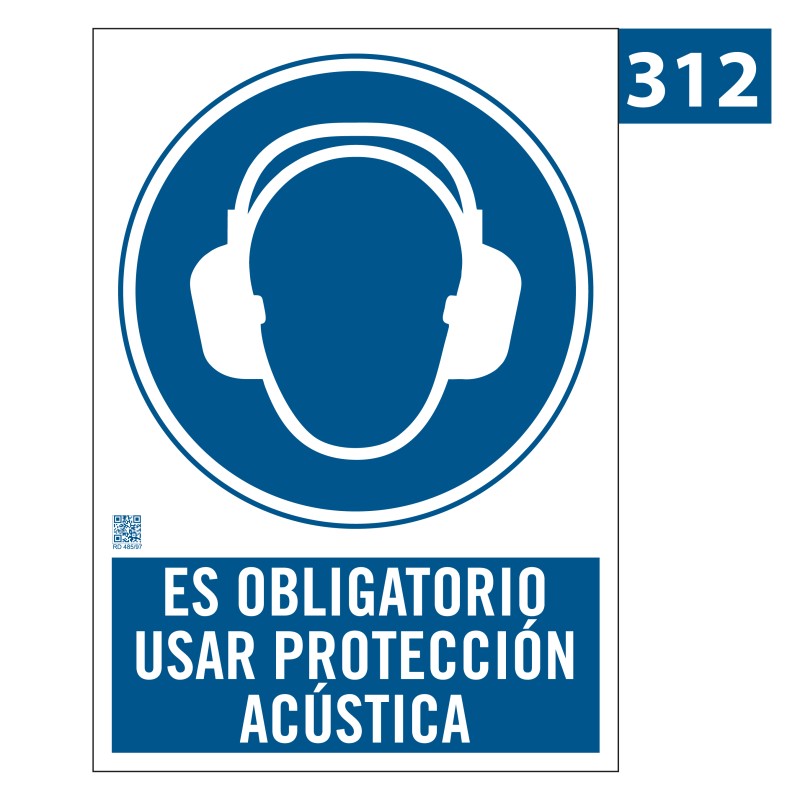 Señal es Obligatorio usar Protección Acústica 312