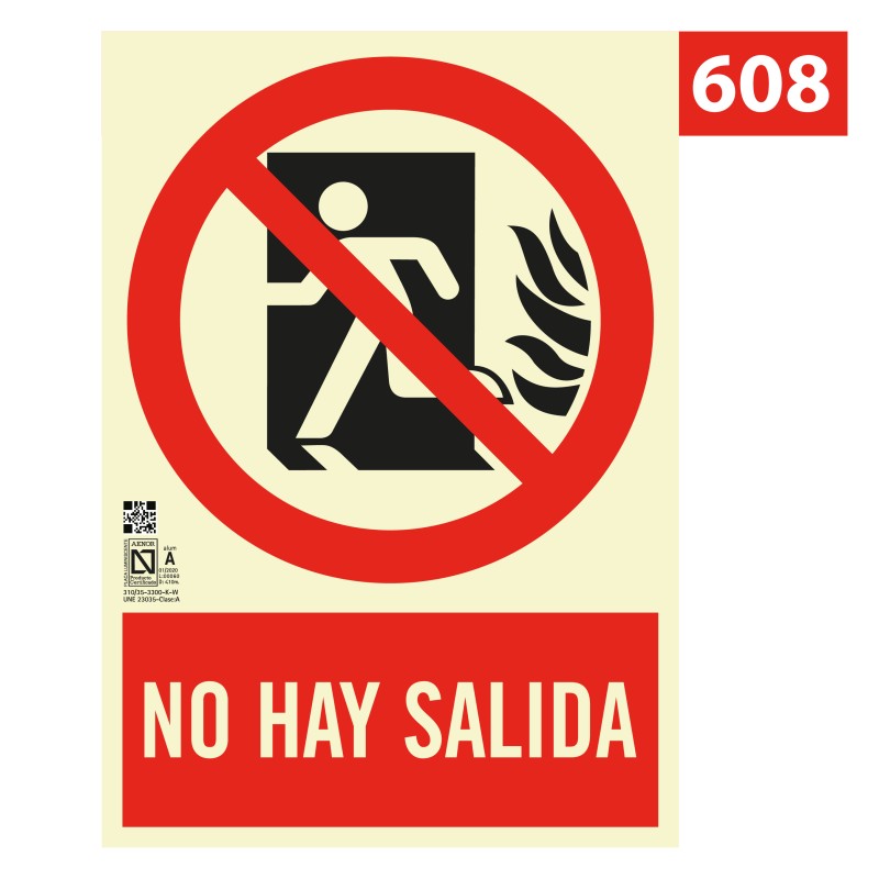 Seal No hay Salida 608 - SEAL NO HAY SALIDA


Seal contraincendios con pictograma de No hay Salida.

Seal fotoluminiscente, con proteccin UV y tratamiento antigrafiti segn norma UNE 23-034-88.

En material PVC y aluminio.

Medida 210x297 mm.