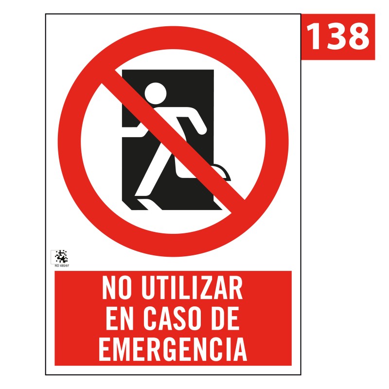 Seal de No Utilizar en Caso de Emergencia 138