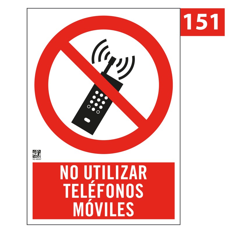 Señal de No Utilizar Teléfonos Móviles 151