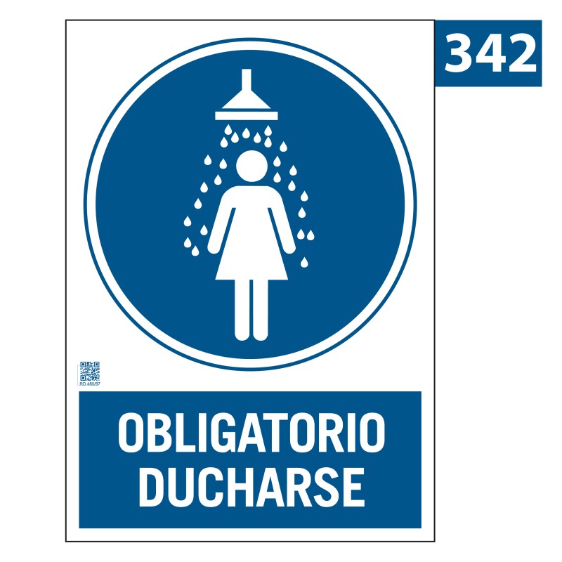 Señal Obligatorio Ducharse 342