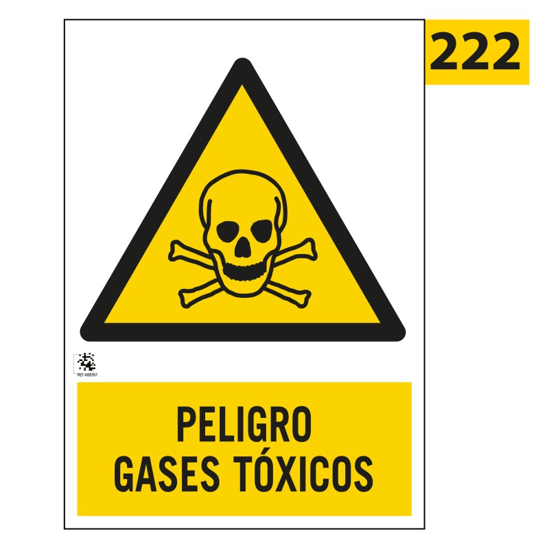 Señal Peligro Gases Tóxicos 222