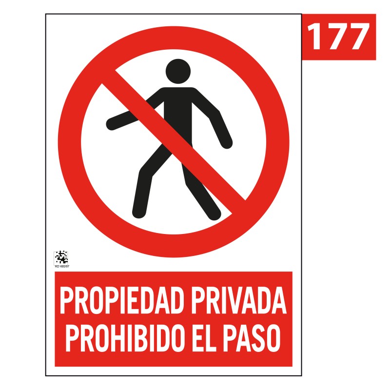 Seal de Propiedad Privada Prohibido el Paso 177