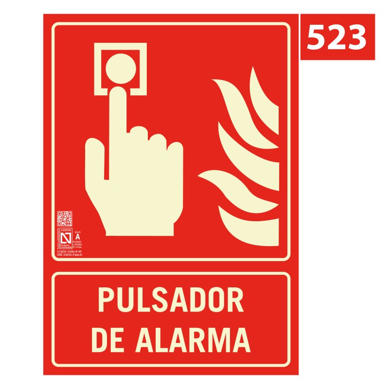 Señal Pulsador de Alarma 523
