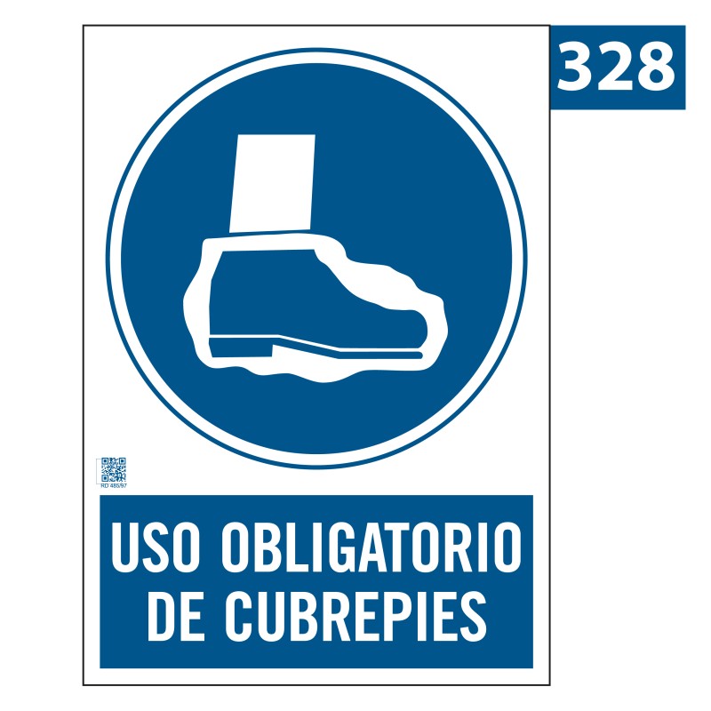 Señal Uso Obligatorio de Cubrepiés 328